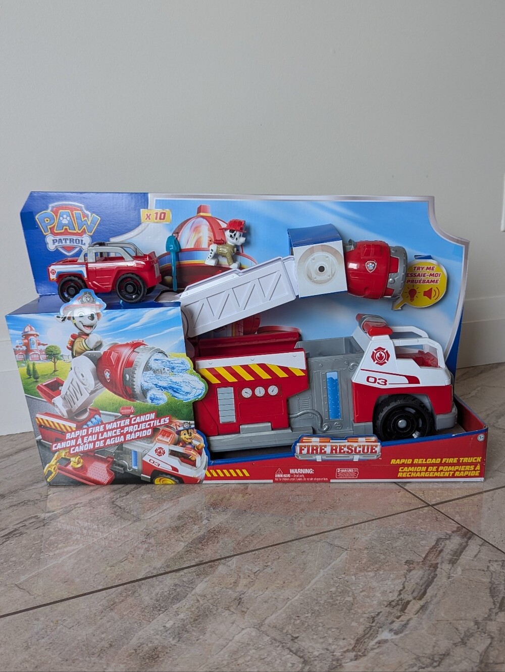 Paw Patrol Fire Rescue: Rapid Reload Fire Truck With Marshall Figure